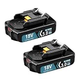 VANKO 互換 マキタ 18v バッテリー BL1830B 3.0Ah 2個 薄型 軽量化 マキタ バッテリー 18v BL1815N BL1830B BL1850Bなどに互換 LEDランプ残量表示 A+級セル採用 BMS基板搭載 高耐久設計 PSEとCEマーク取得済
