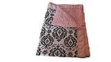 Jojo's Boutique Damask Pink Minky Baby Blanket 30 W x 35 L by Jojo's Boutique