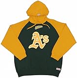 MLB Oakland Athleticsメンズビッグロゴプルオーバーフード M グリーン