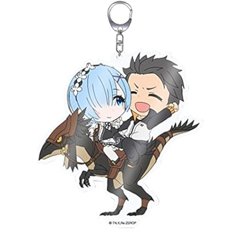 Amazon Re ゼロから始める異世界生活 きゃらいど スバル レム On パトラッシュ アクリルキーホルダー アニメ 萌えグッズ 通販