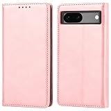 【Hamany】 Pixel 7a ケース 手帳型 ピクセル7a ケース カード収納 財布型 内蔵マグネット google pixel 7a ケース 横置きスタンド機能 耐衝撃 耐摩擦 レザー 携帯カバー -ファッションローズゴールド