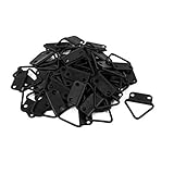 DealMuxの32mmx29mmクロスステッチフォトフレームトライアングルリングハンガーブラック50pcsのハンギング