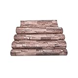 簡単家庭用DIY壁紙　3D三次元パターンのレンガの防水壁紙 コーヒー色