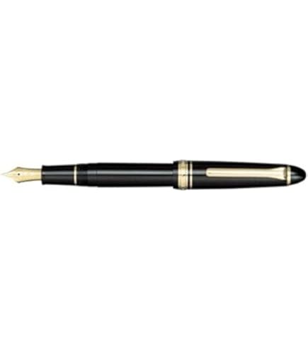 [ミディアムペン先] ブラック21Kゴールド万年筆 日本1911 Amazon | Sailor 1911 Large Black ST 21K Gold Rhodium Plating