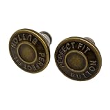 A-CRAFT 2個セット デニムボタン 金属製 17mm 付け替え 補修 修理 留め具付き (タイプ11)