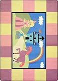 Joy Carpets Kid Essentials Active Play & Juvenile Lil' Princess Rug Multicolored 3'10 x 5'4 [並行輸入品]