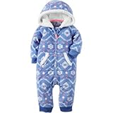 Carter's(カーターズ) フード フリース ジャンプスーツ パープル ロンパース長袖 18ヶ月【並行輸入】