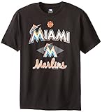MLB Miami Marlinsメンズ58t T、ブラック、XL