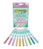 CRAYOLA カラー・オブ・カインドネス 洗える細字マーカー - アソートカラー (10本パック) | 気持ちの良い色を表す色 | 対象年齢3歳以上