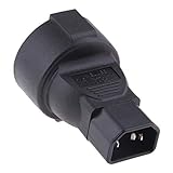 KESOTO IEC 320ケーブル　 C14オス - EUプラグメス　電源変換アダプタ