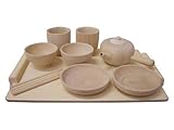 木遊舎 おままごと 木製食器と急須とトレーのセット