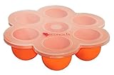 Rednolia Baby's Multipurpose Food Storage Container Tray with lid [Set of 1] - Orange by REDNOLIA