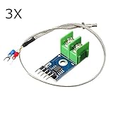 ILS - 3 pieces MAX6675 Sensor Module Thermocouple Cable 1024 Celsius High Temperature Available