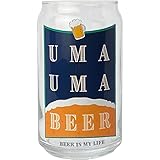 サンアート おもしろ食器 缶型 ガラス グラス 約360ml UMAUMA BEER ビール 日本製 SAN3882-2