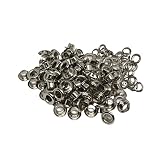 Harvestmart レザークラフト ハトメ セット はとめ パーツ 100セット (両面ハトメ 3mm 100set, シルバー)
