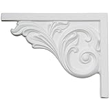 Ekena Millwork SB08X05BR-L 8 3/4-Inch W by 7 5/8-Inch H by 5/8-Inch D Bremen Acanthus Stair Bracket,
