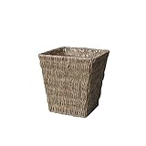 定番バスケット　シーグラスカゴ　4寸角タイプ　縦型鉢カバー　ナチュラル　3-1001