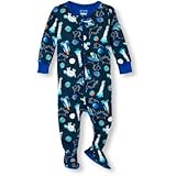 THE CHILDREN'S PLACE(ザ・チルドレンズプレイス) スペースディノ プリント フッテッド ストレチェ タイダル スリープウェア 0～3ヶ月【並行輸入】