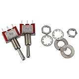 SODIAL(R)2個AC 250V 2A 120V 5A SPDTオン/オフ/オン3位置モメンタリトグルスイッチ