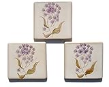 レトロ デザインタイル 花No.2 ３枚セット 限定品