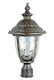 Trans Globe Lighting 5903 BRT 19-Inch 2-Light Outdoor Post Top Lantern, Burnished Rust [並行輸入品]