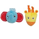Fisher Price Wrist Rattle Elephant & Giraffe Baby