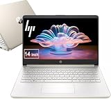 HP 学生/自宅用ノートパソコン Microsoft 365、8GB RAM、1.1TBストレージ (64GBの外部および1TBクラウドストレージを備えた64GB SSD )、高速Intelコア、Win 11 イヤホンなし(ペールゴールド)。