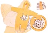 Apricot 6-9 m BlueberryShop Emboidered Velour Cosy Pramsuit Snowsuit Footmuff Cosytoes with Hat
