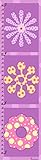 Green Leaf Art Growth Chart, Flowers on Purple by Green Leaf Art