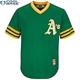 Oakland Athletics A 's MLBメンズCool Base Cooperstownプルオーバージャージー( Medium )