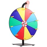ABOOFAN 賞品 ホイール、 ルーレット ホイール 卓上 フォーチュン スピン ホイール フォーチュン の 10個の スロット 付き、 カーニバル、 トレード ショー、 フォーチュン スピニング ゲーム 30Cm