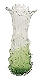 Deco 79 Glass Clear Green Vase, 7 by 17' [並行輸入品]