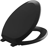 Kohler k-4713 – 7 Frenchカーブquiet-close with grip-tightバンパー細長いトイレシート、ブラックブラック