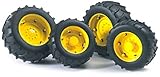 Bruder Twin Tires with Rims for 02000 Series Tractor, Yellow [並行輸入品]