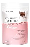 NATURALMODE ビューティープロテイン 1kg 人工甘味料不使用 女性向け コラーゲン ソイプロテイン (1kg, チョコレート風味)