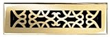 Brass Elegans 120A PLB Solid Cast Brass Victorian 2-1/4-Inch by 10-Inch Floor Register, Polished Bra