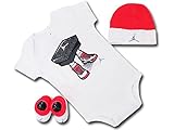 (ジョーダン)Jordan ベビージョーダン 3点セット (0-6M(0～6ヶ月), 白インフラレッド水色) [並行輸入品]
