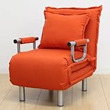 リクライニングソファベッド 「ビータ ミニ」 (オレンジ)