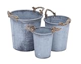 Plutus Brands Planter with Patina Finish and Rustic Charm, Set of 3 [並行輸入品]