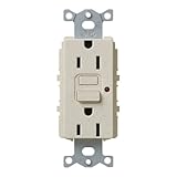 Lutron SCR-15-GFTR-LS Satin Colors 15A GFTR Electrical Socket Receptacle, Limestone [並行輸入品]