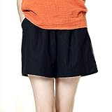 Spinas(スピナス) マタニティ　ショートパンツ キュロット 夏　ハーフパンツ 合わせやすい　ボトム 腹巻　M　L　XL　全4色（ブラック　オレンジ　ベージュ　ピンク） (L, ブラック)