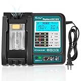 Waitley DC18V充電器 マキタ14.4Ｖ/18Ｖ互換充電器 液晶パネル付き、一目瞭然 安全な冷却ファン付き 充電完了メロディ付き 対応1830シリーズ1430シリーズリチウムイオンバッテリー充電可 連続充電可能 PSE認証済