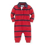 Polo Ralph Lauren/ポロ ラルフ ローレン　COVERALL ONE PIECE　ロンパース（サイズ：9m、カラー：RED） [並行輸入品]