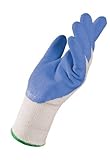 MAPA Enduro 327 Natural Rubber Glove, 10 Length, Size 9, Blue/Gray (Pack of 12 Pairs) by MAPA Profes