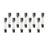 Baosity ガラス管 10個セット クイック ヒューズ 6mm×30mm 過電流保護 10A/15A/20A選択 - 20A