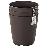 ウェーヴ 丸ポット 500ml 3個セット ダークブラウン