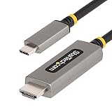 StarTech.com USB-C - HDMI 2.1変換ケーブル／1m／8K60Hz 4K144Hz／DP 1.4 Altモード／HDR10／HDCP 2.3／7.1ch／USB4 Thunderbolt 3/4互換／映像出力用Type-C アダプター／タイプC モニター ディスプレイ コンバーター 134B-USBC-HDMI211M