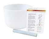 C Sharp Adrenal Gland Chakra Crystal Singing Bowl Frosted Quartz Suede Mallet Included Highest Quali