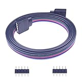 LitaElek 幅10mm、幅12mmのSMD 5050 RGBW Flex LEDテープライト用1m延長ケーブル RGBWW 5050 柔軟なLEDストリップコネクタ キッチン、キャビネット、寝室