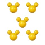 アルファタカバ ディズニー ミッキー取っ手シリーズ ツマミつまみ 5個セット イエロー